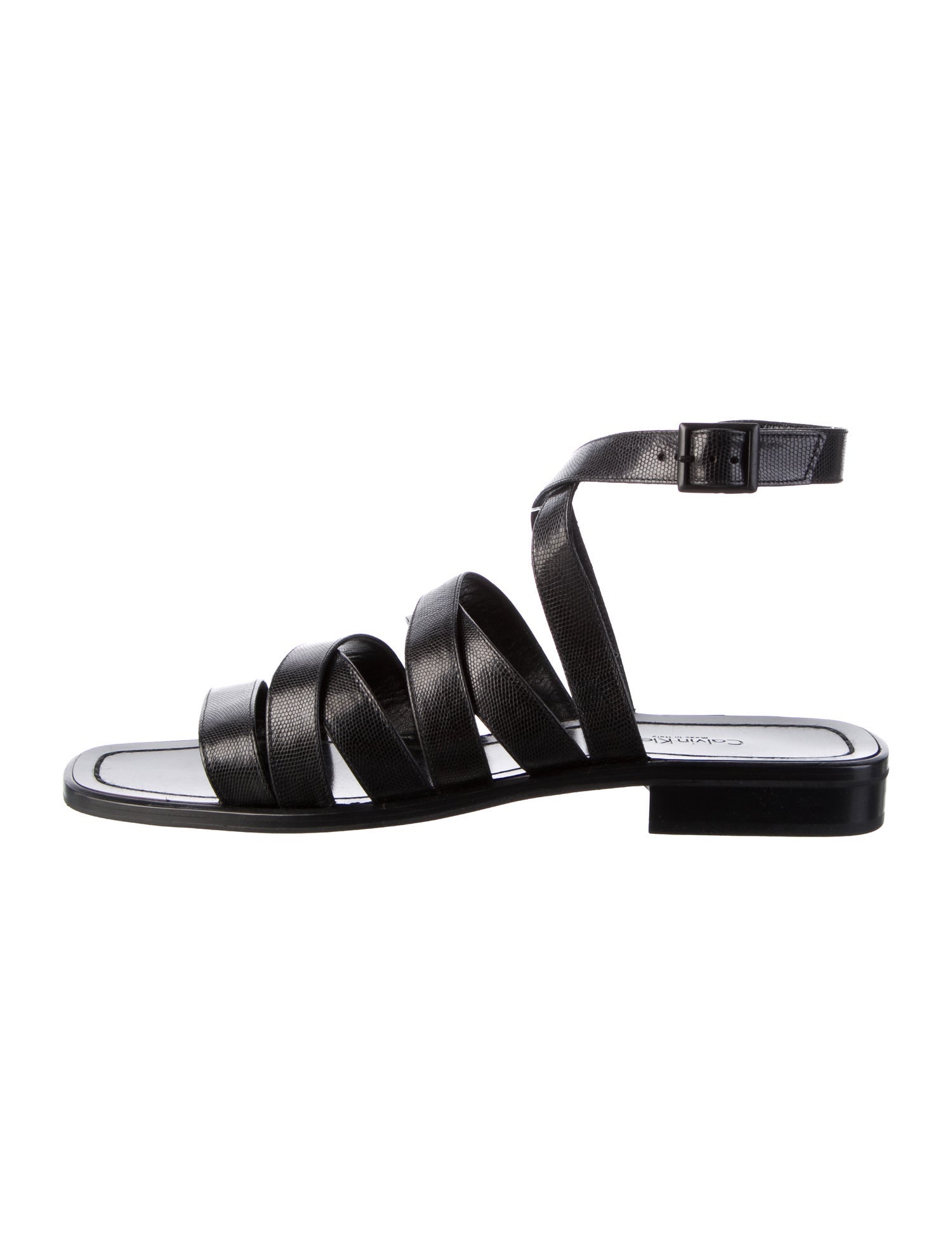 Calvin Klein Collection Leather Gladiator Sandals