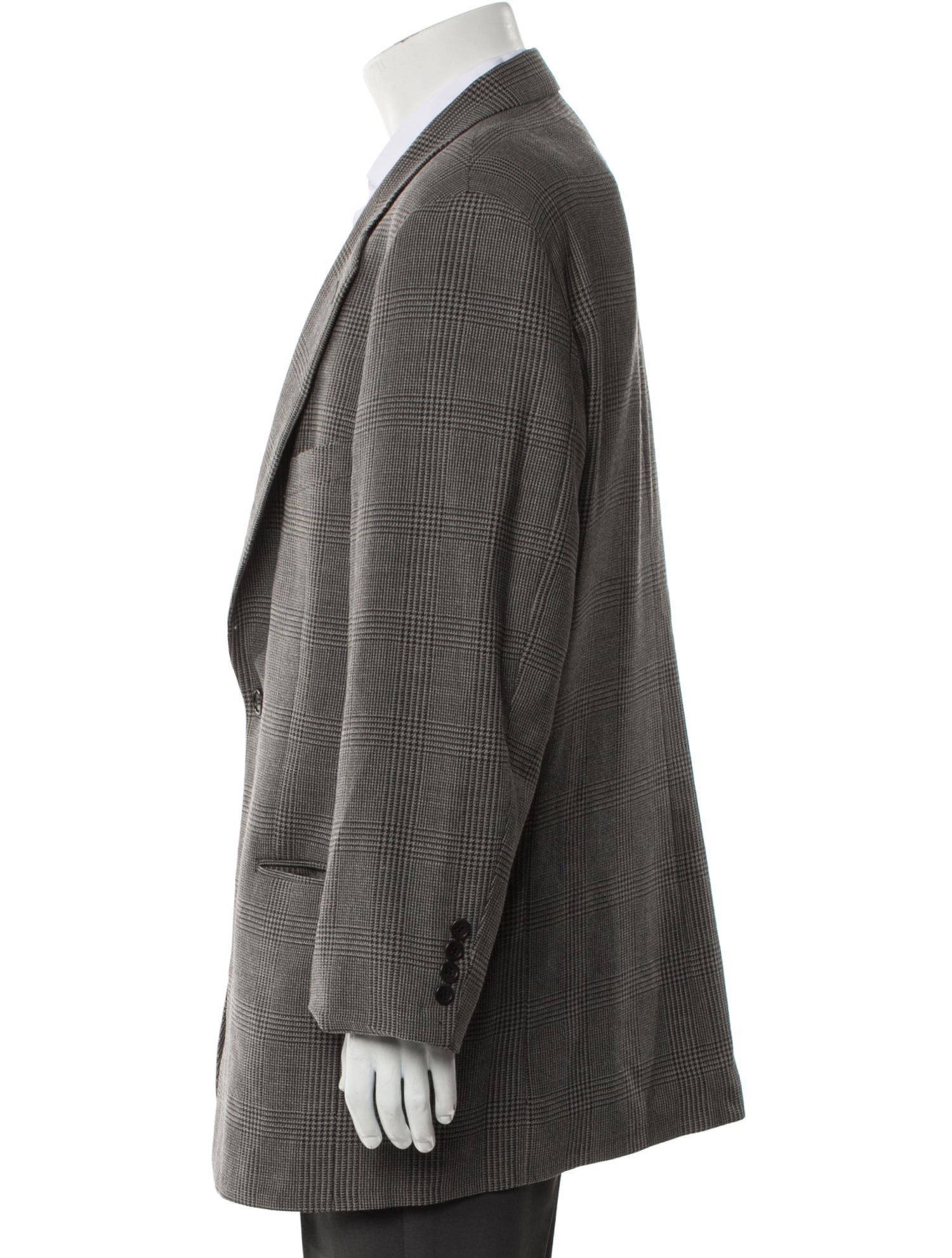 Calvin Klein Collection Virgin Wool Houndstooth Print Blazer