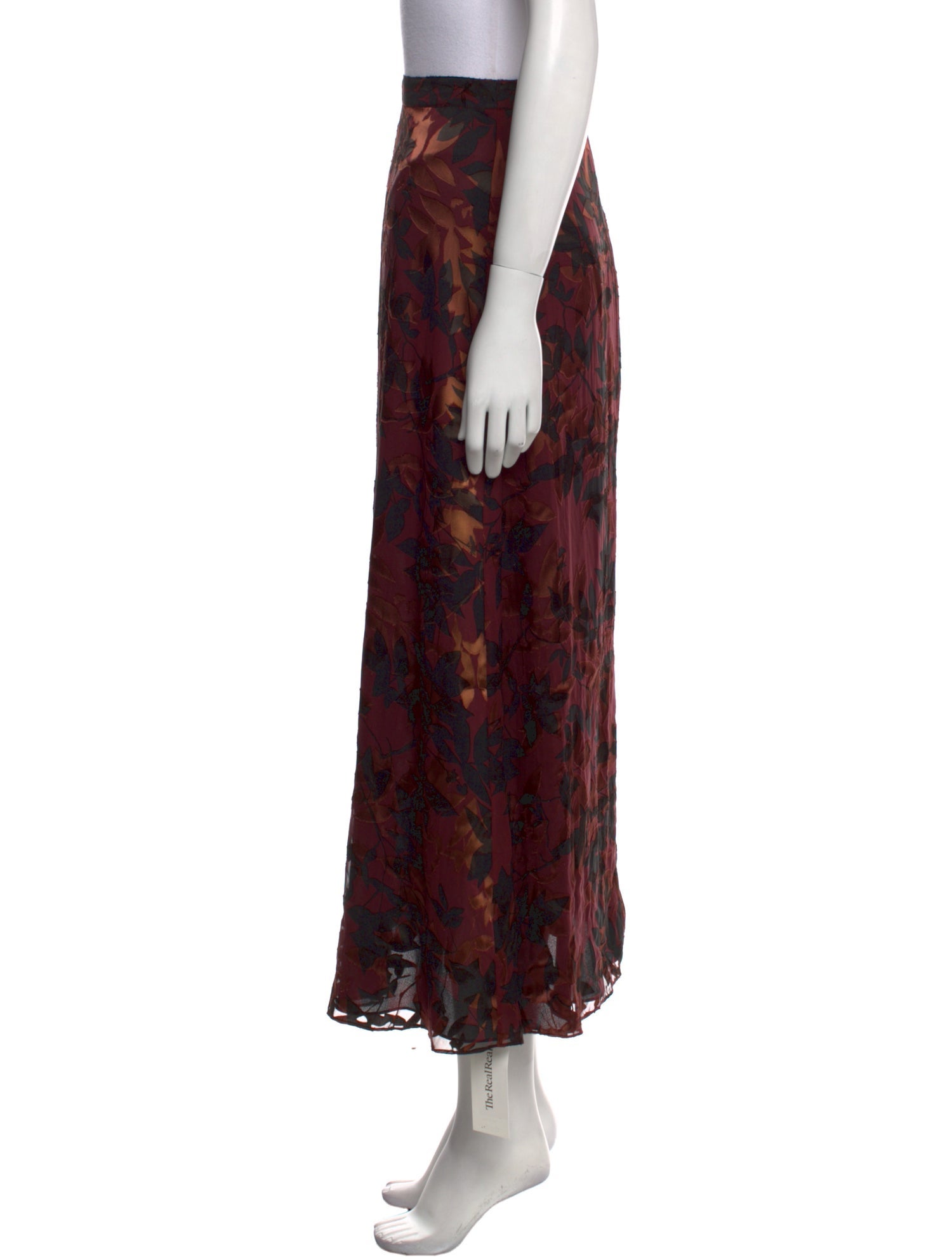 Calvin Klein Collection Floral Print Midi Length Skirt