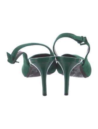 Calvin Klein Collection Suede Slingback Pumps