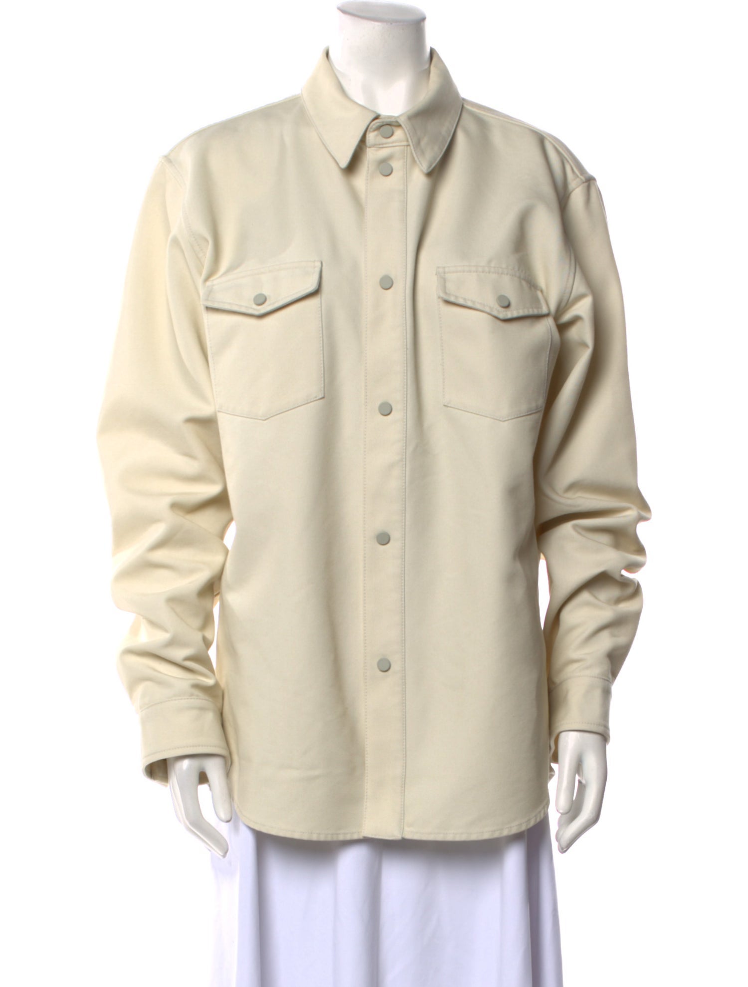 Calvin Klein Collection Long Sleeve Button-Up Top