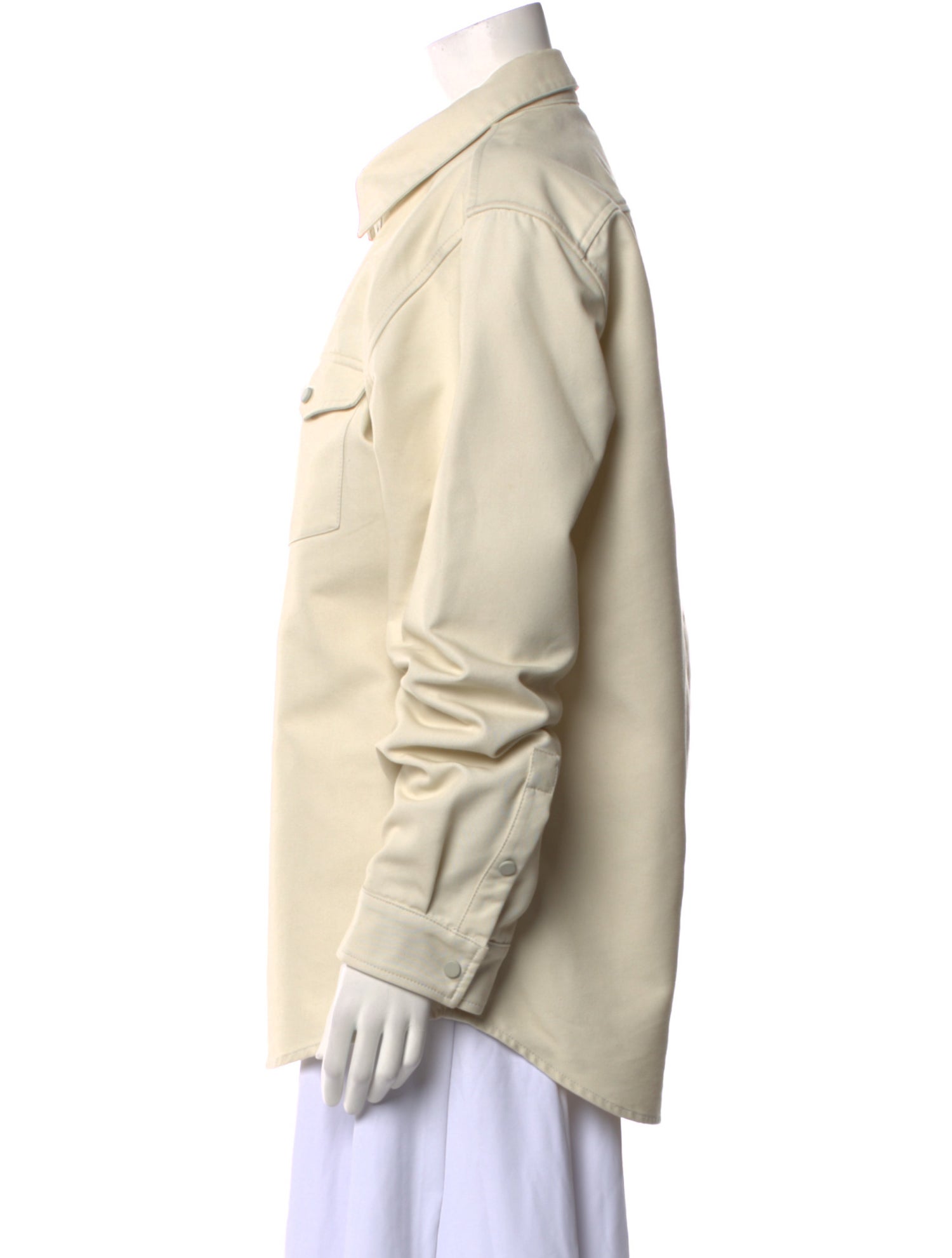 Calvin Klein Collection Long Sleeve Button-Up Top
