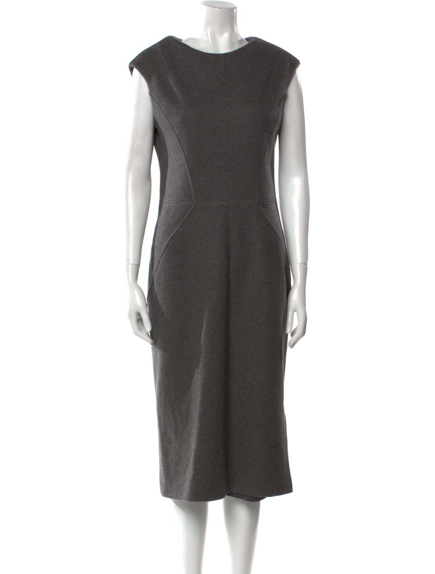 Calvin Klein Collection Wool Midi Length Dress