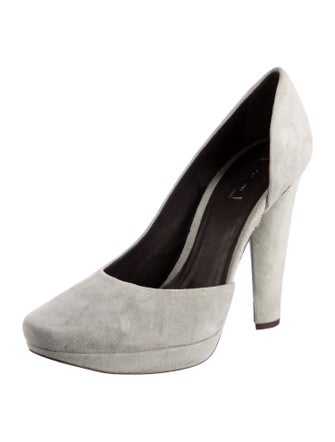 Calvin Klein Collection Suede D'Orsay Pumps