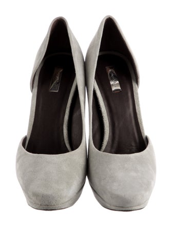 Calvin Klein Collection Suede D'Orsay Pumps