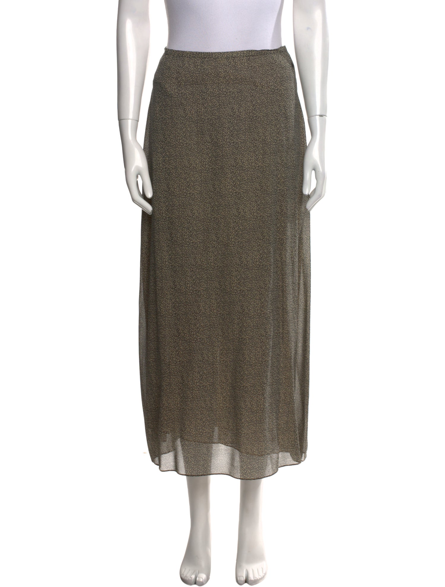 Calvin Klein Collection Vintage 1990's Silk Midi Length Skirt