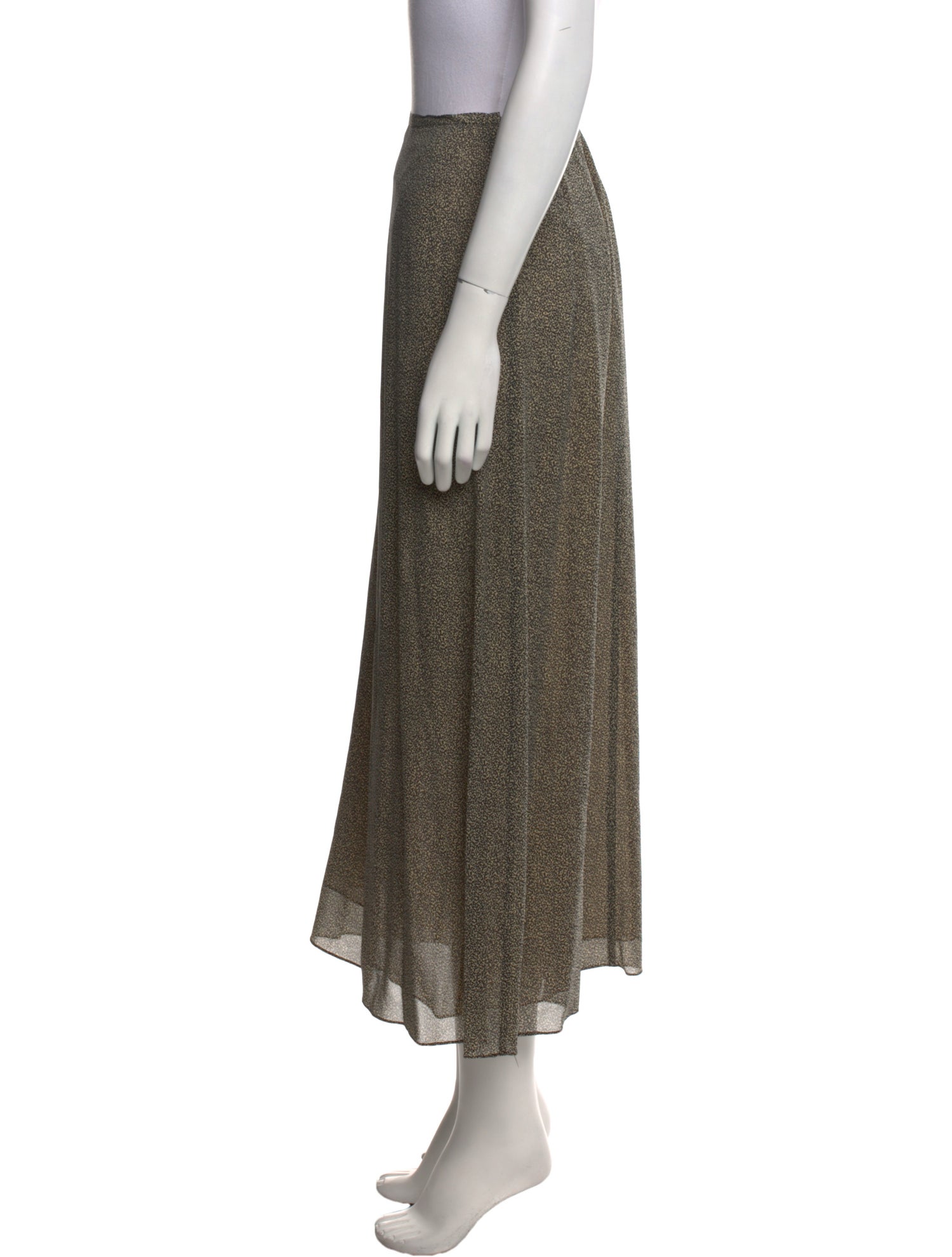 Calvin Klein Collection Vintage 1990's Silk Midi Length Skirt