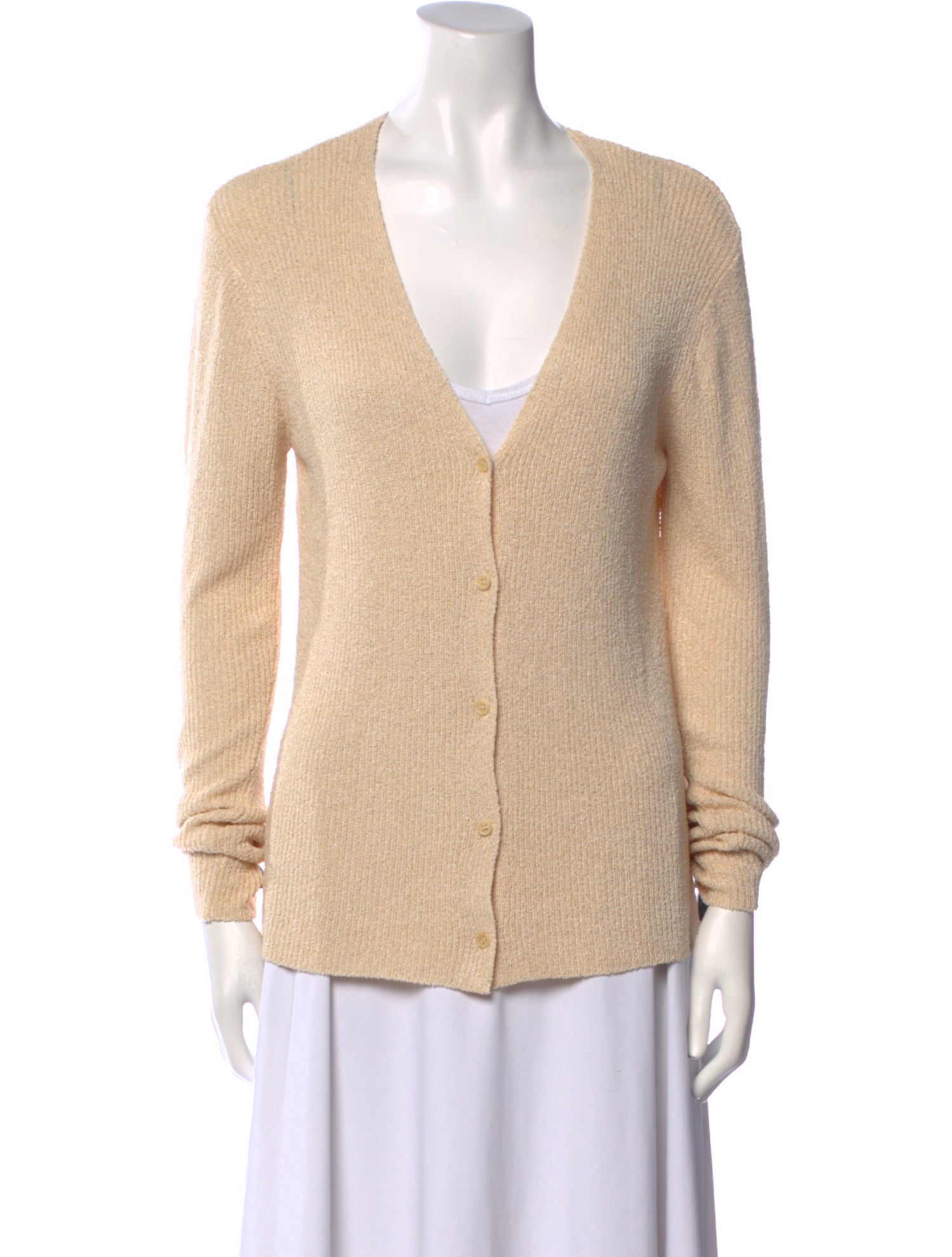 Calvin Klein Collection Silk V-Neck Sweater