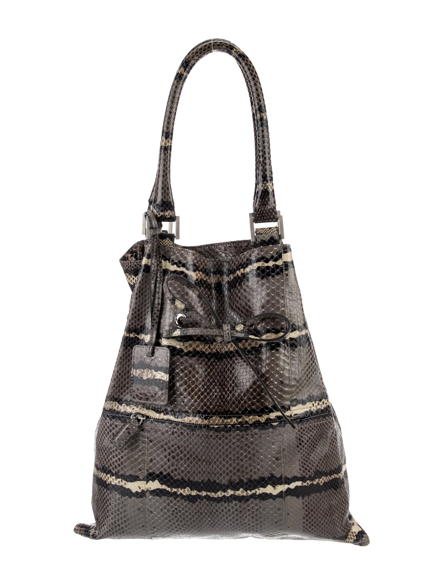Calvin Klein Collection Snakeskin Bucket Bag