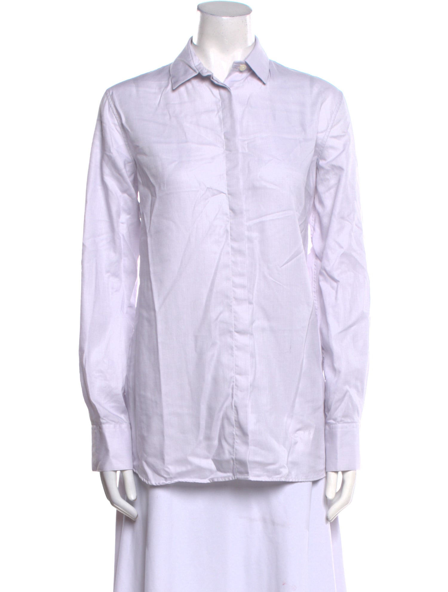 Calvin Klein Collection Long Sleeve Button-Up Top