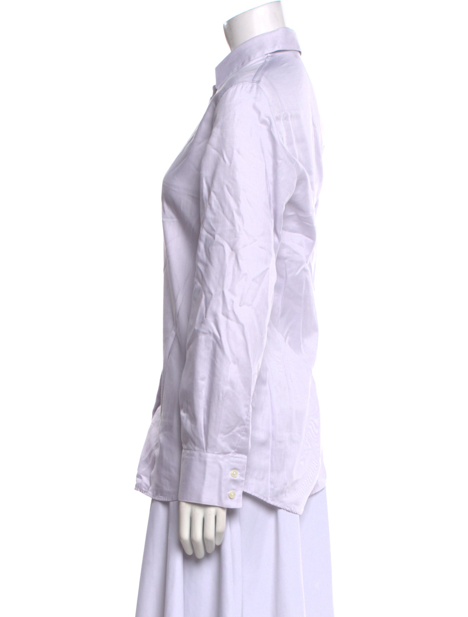 Calvin Klein Collection Long Sleeve Button-Up Top