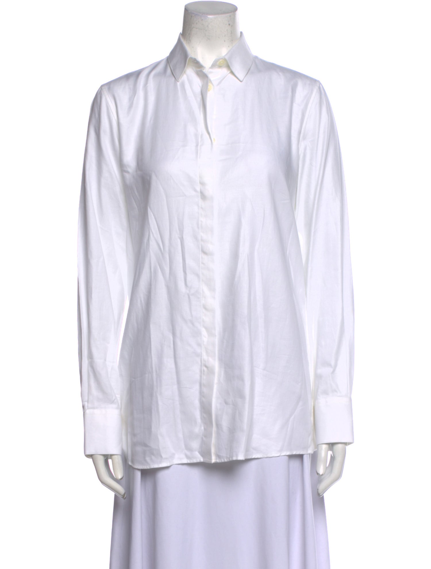 Calvin Klein Collection Long Sleeve Button-Up Top
