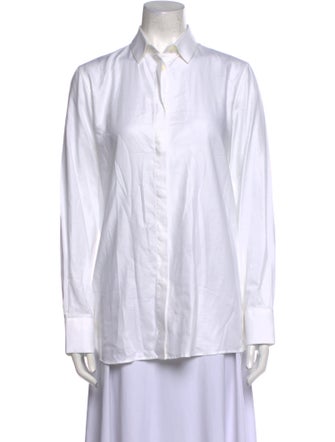 Calvin Klein Collection Long Sleeve Button-Up Top
