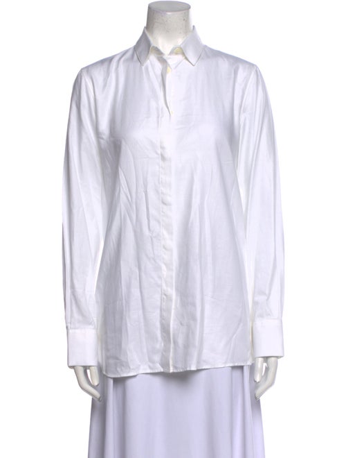 Calvin Klein Collection Long Sleeve Button-Up Top