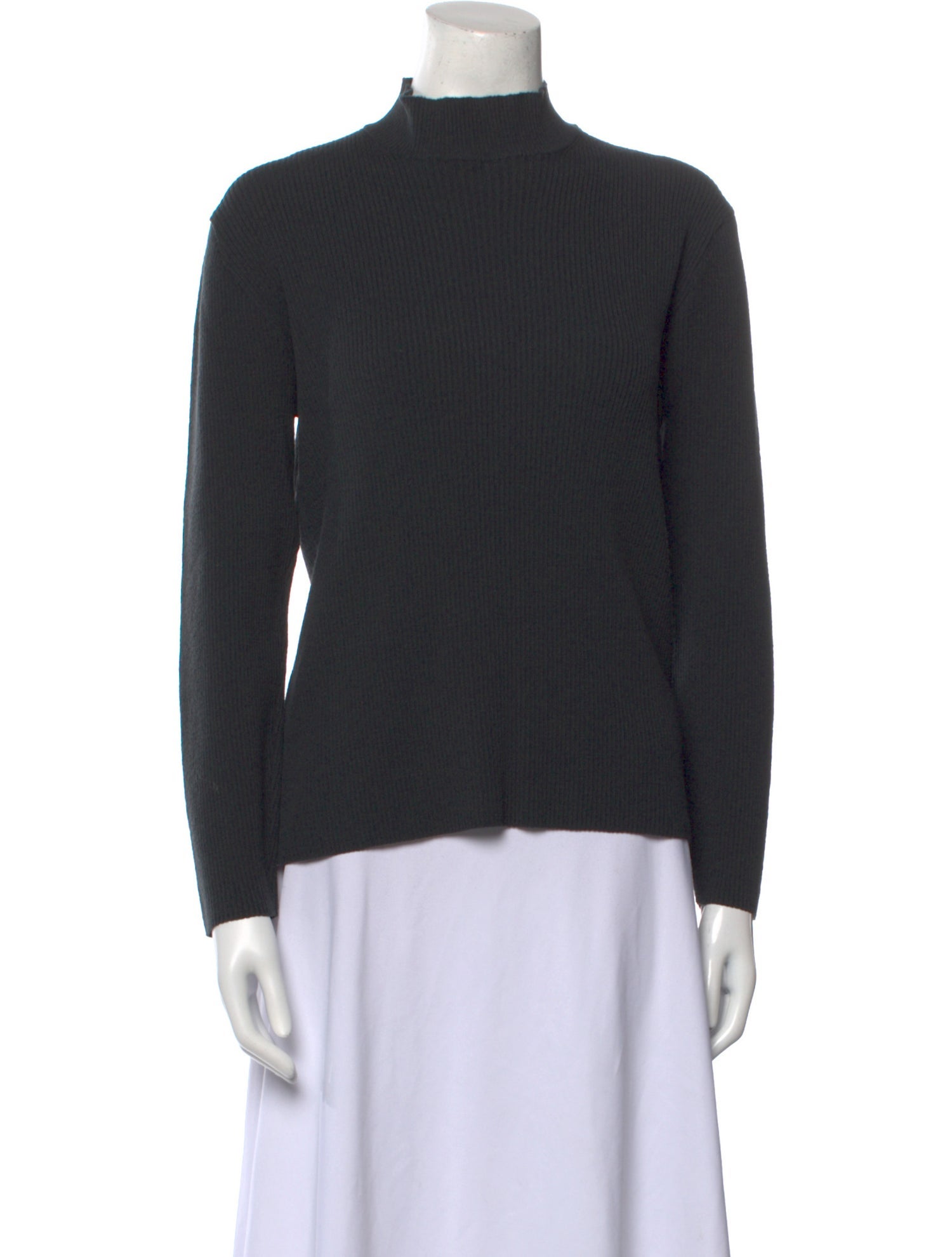 Calvin Klein Collection Wool Mock Neck Pullover