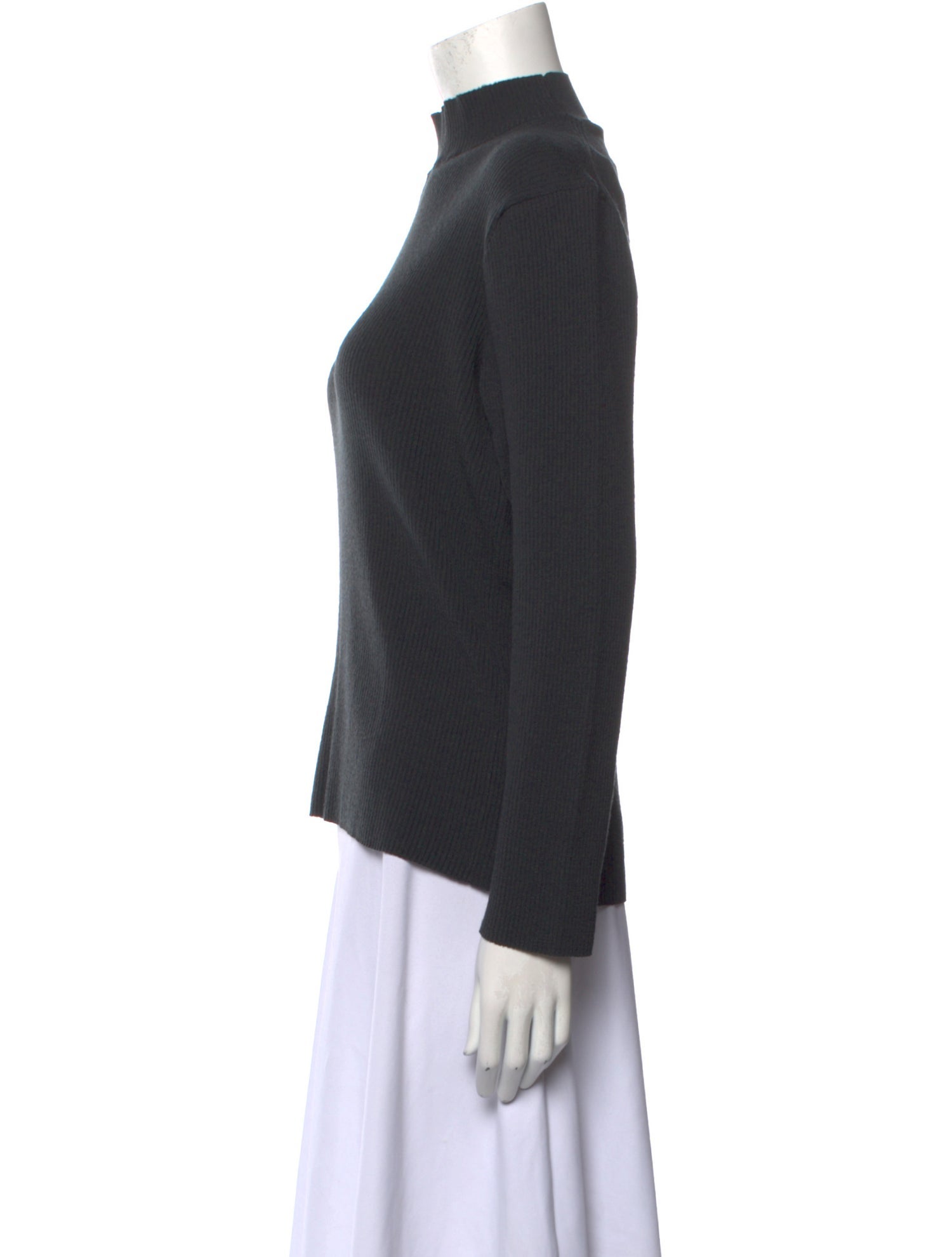 Calvin Klein Collection Wool Mock Neck Pullover