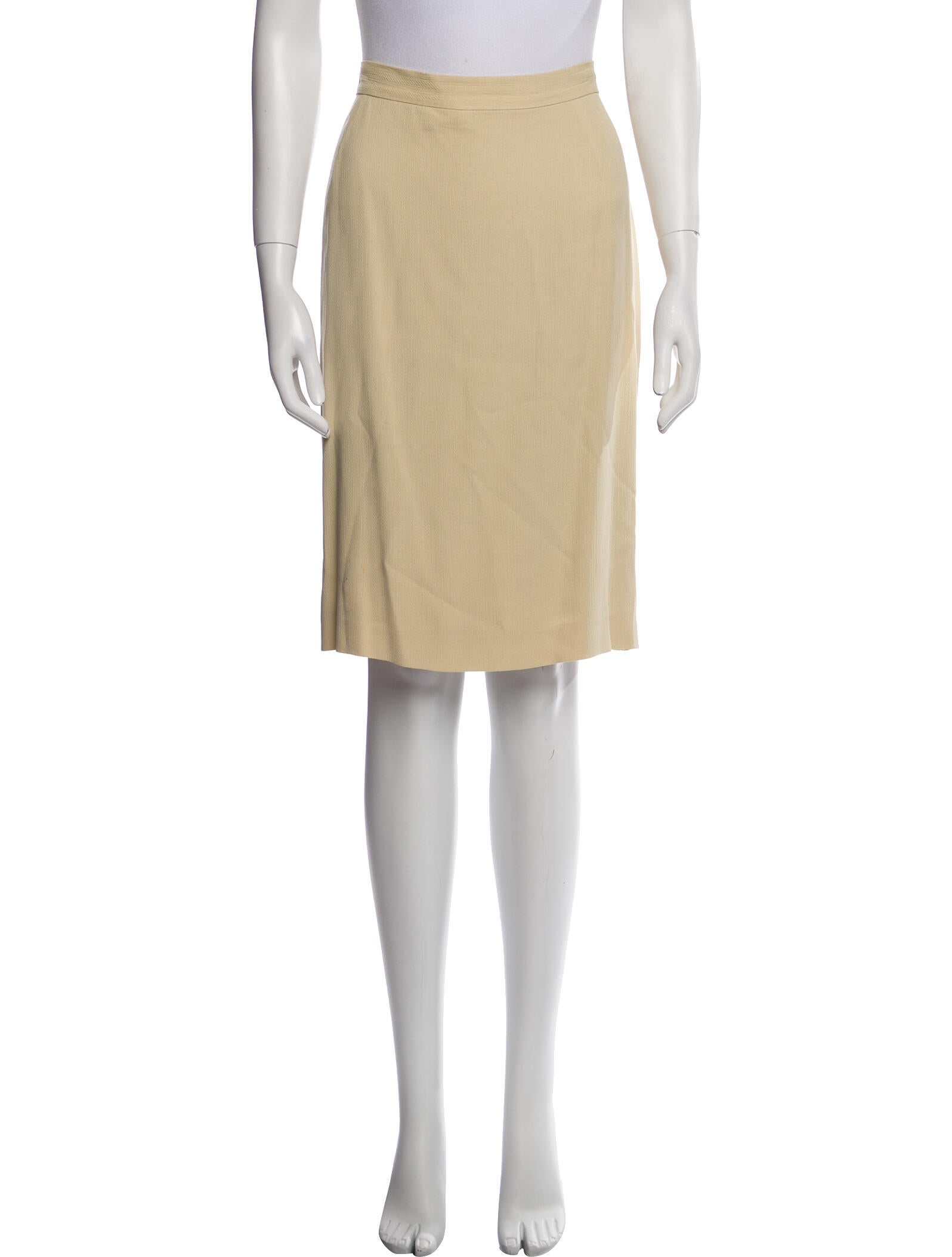 Calvin Klein Collection Silk Knee-Length Skirt