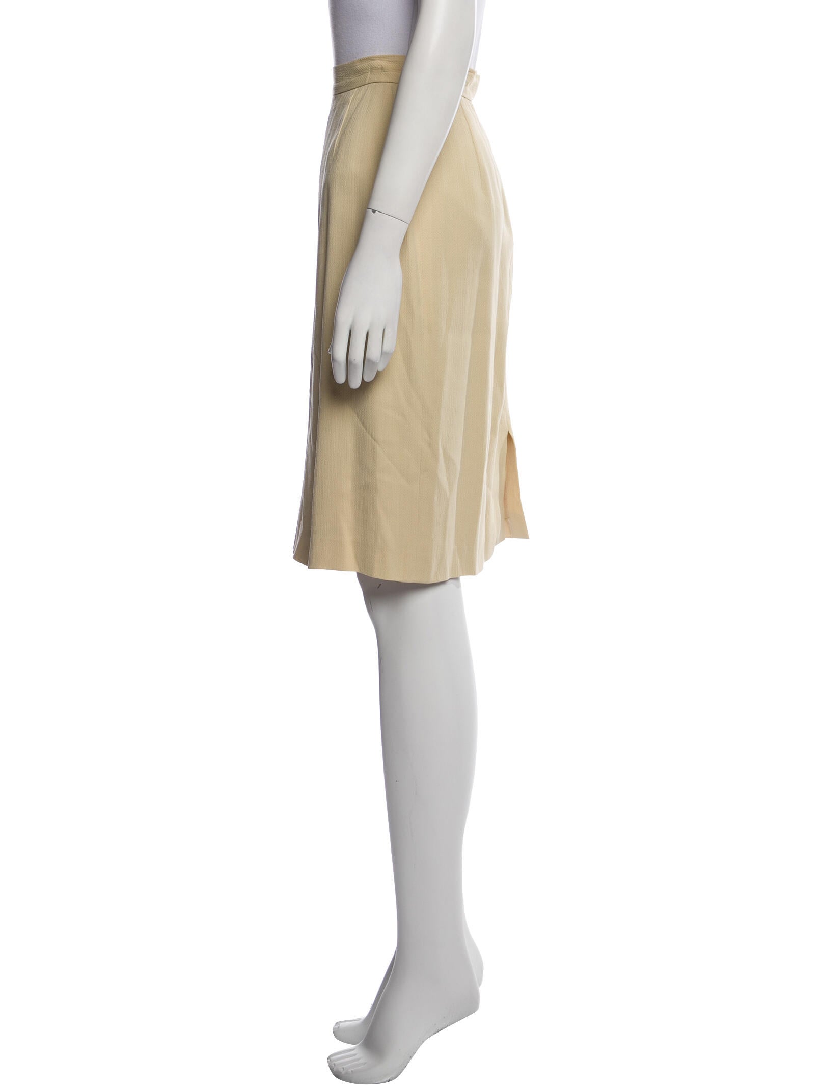 Calvin Klein Collection Silk Knee-Length Skirt