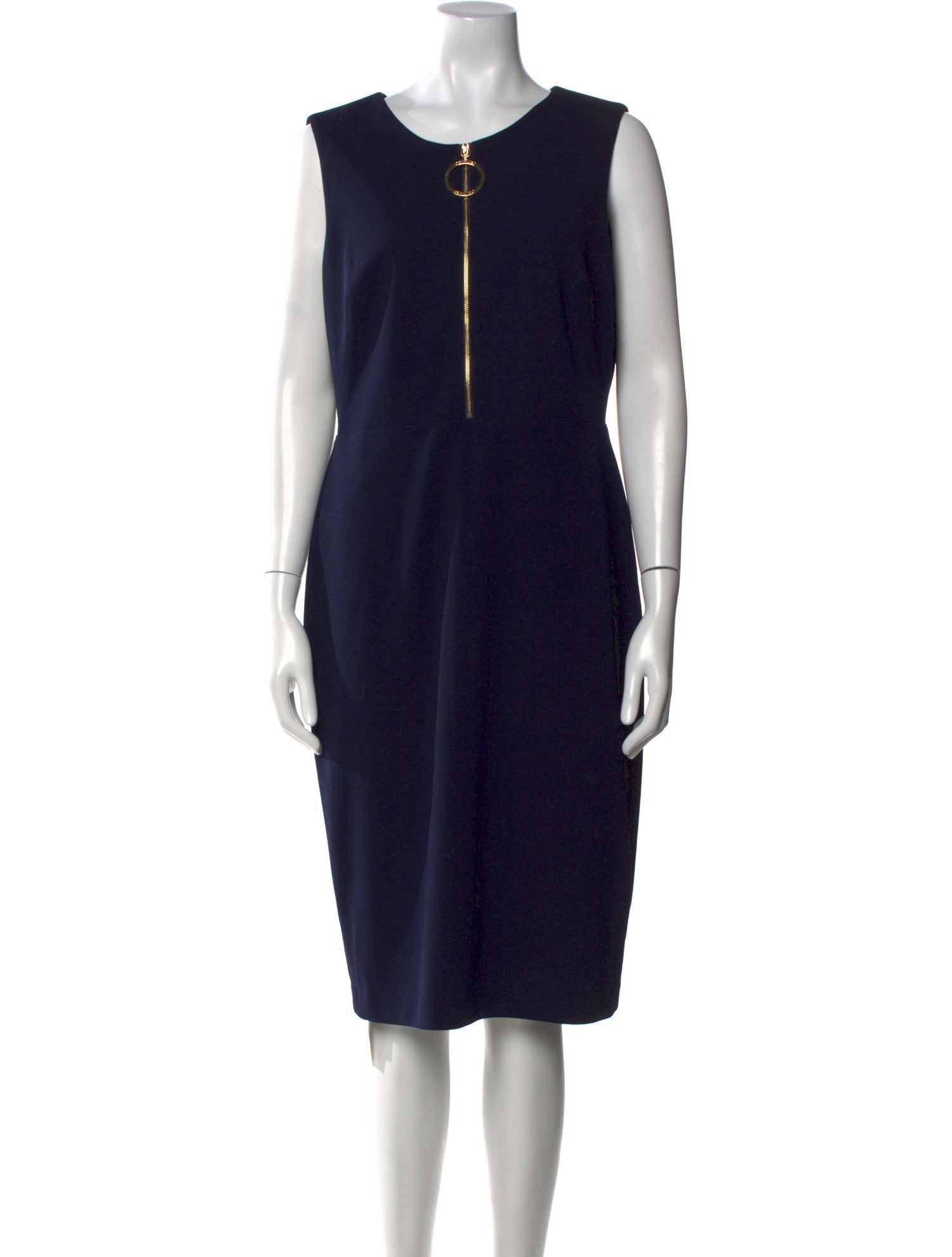 Calvin Klein Collection Scoop Neck Midi Length Dress