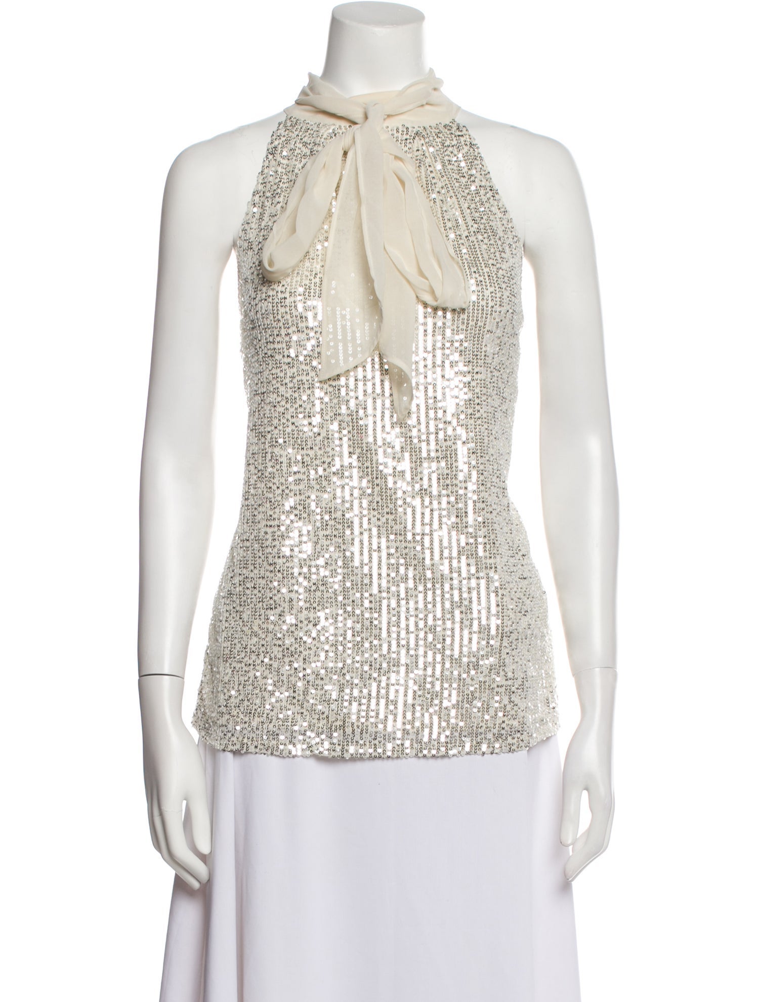 Calvin Klein Collection Mock Neck Sleeveless Top