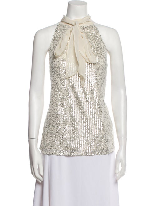 Calvin Klein Collection Mock Neck Sleeveless Top