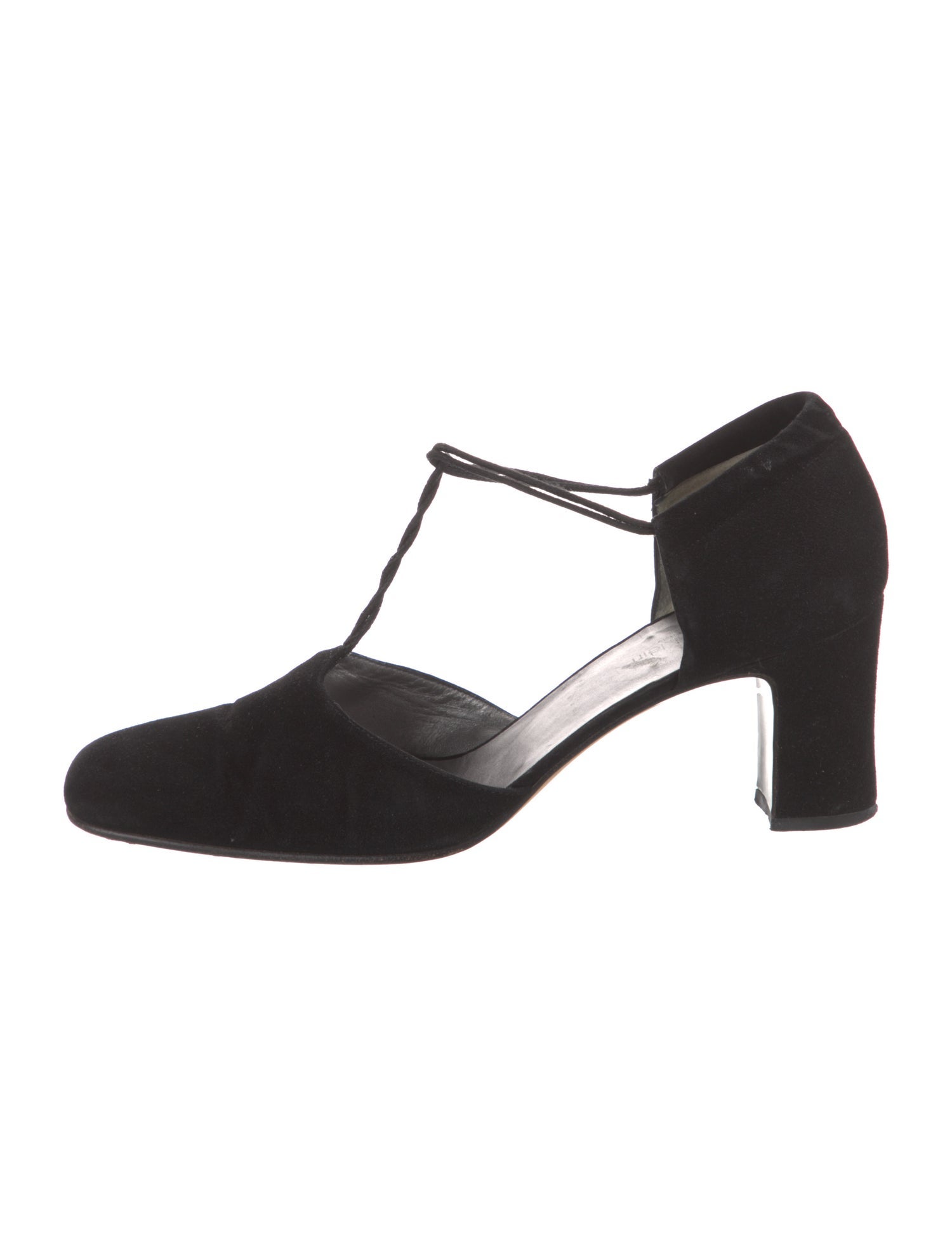 Calvin Klein Collection Vintage Suede T-Strap Pumps