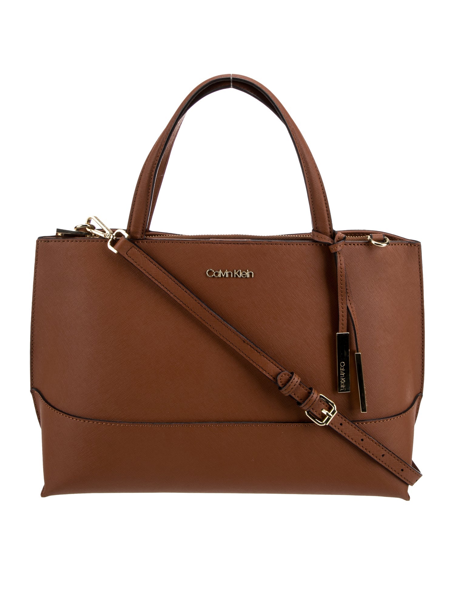 Calvin Klein Collection Saffiano Leather Top Handle Bag