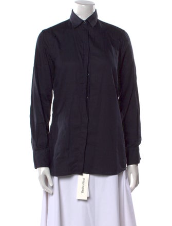 Calvin Klein Collection Long Sleeve Button-Up Top