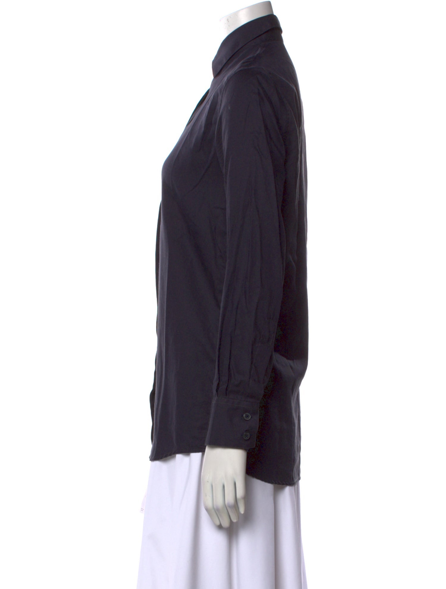 Calvin Klein Collection Long Sleeve Button-Up Top