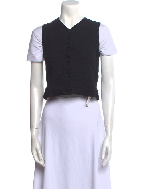 Calvin Klein Collection Short Sleeve Crop Top