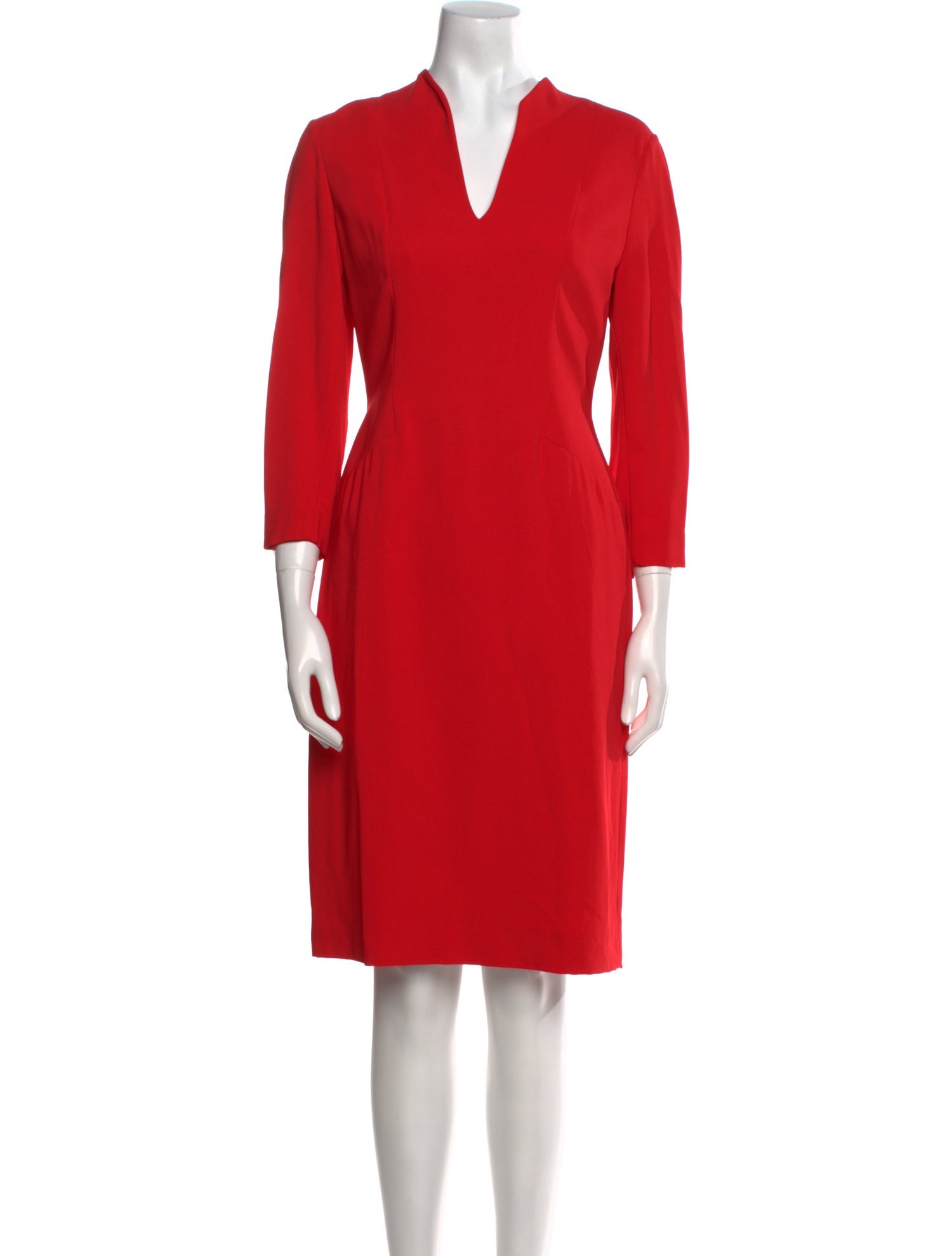 Calvin Klein Collection V-Neck Knee-Length Dress