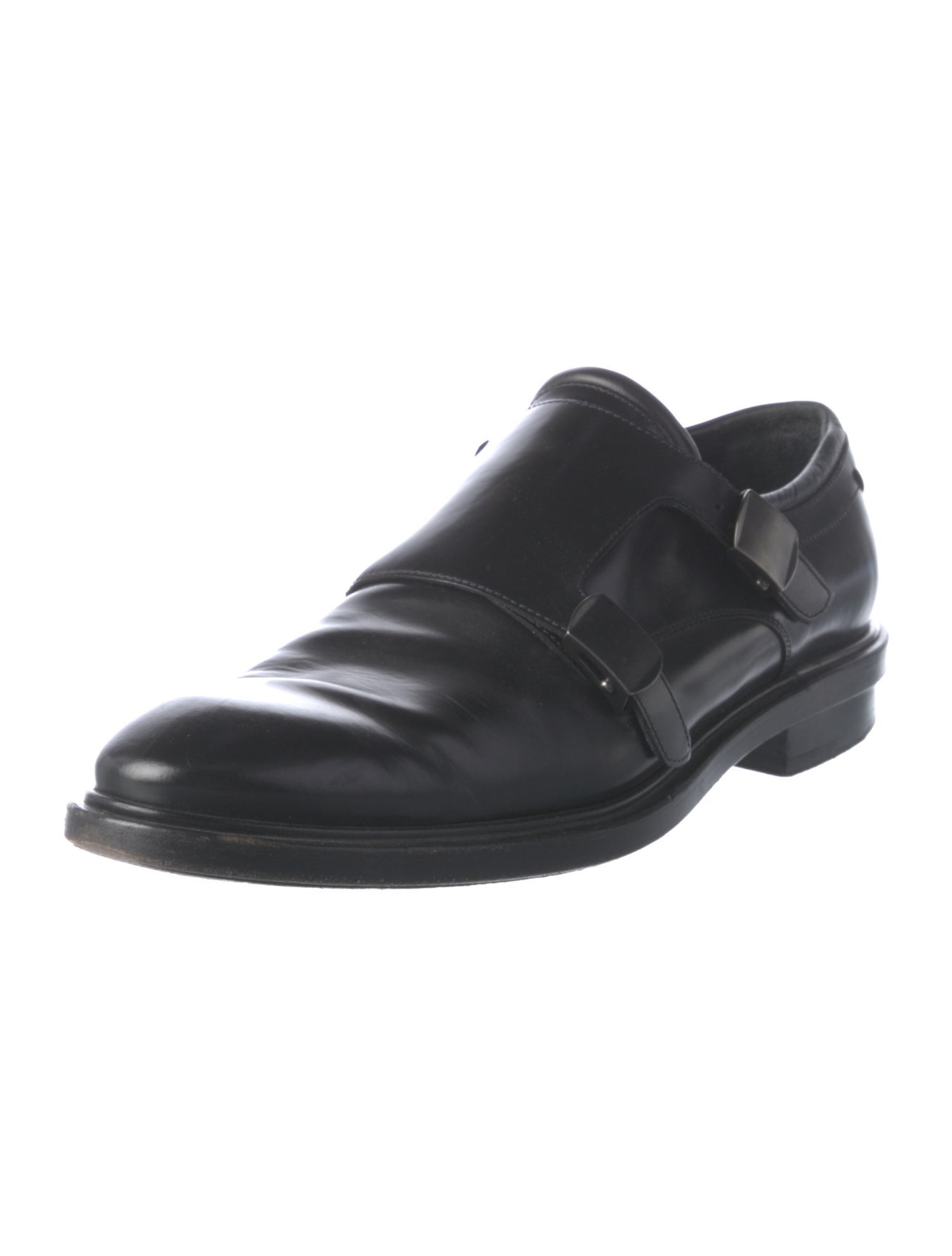 Calvin Klein Collection Leather Monk Straps