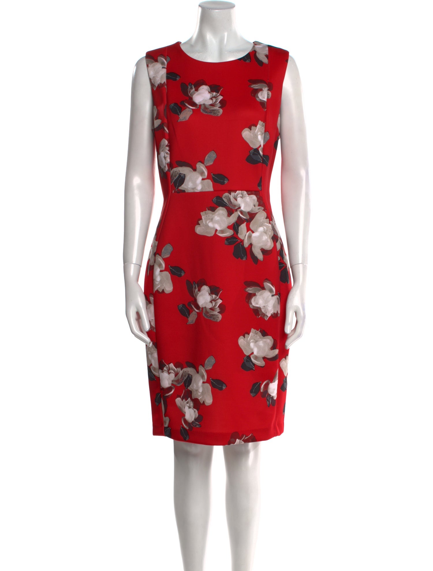 Calvin Klein Collection Floral Print Knee-Length Dress