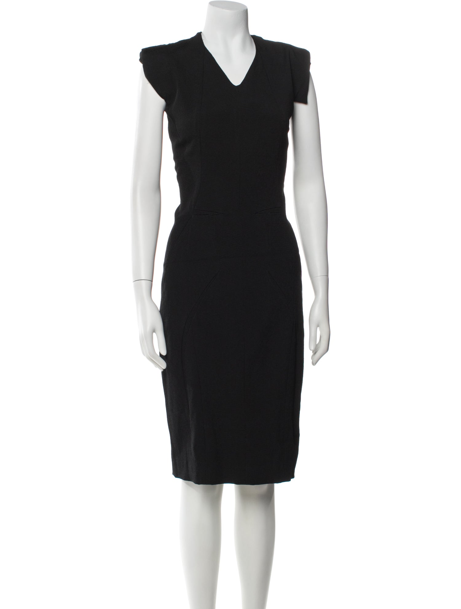 Calvin Klein Collection V-Neck Knee-Length Dress