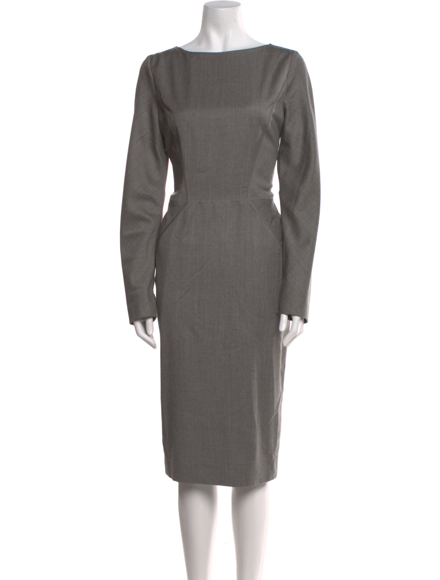 Calvin Klein Collection Wool Midi Length Dress