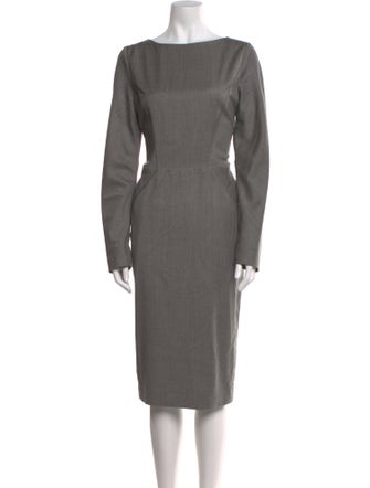 Calvin Klein Collection Wool Midi Length Dress