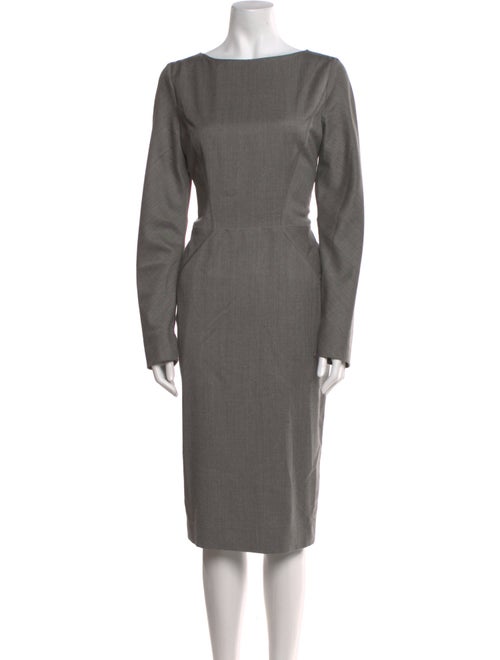Calvin Klein Collection Wool Midi Length Dress