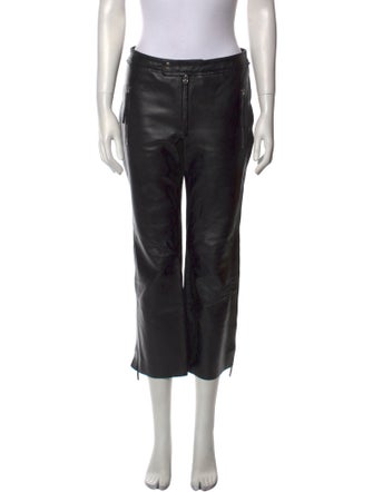 Calvin Klein Collection Lamb Leather Straight Leg Pants