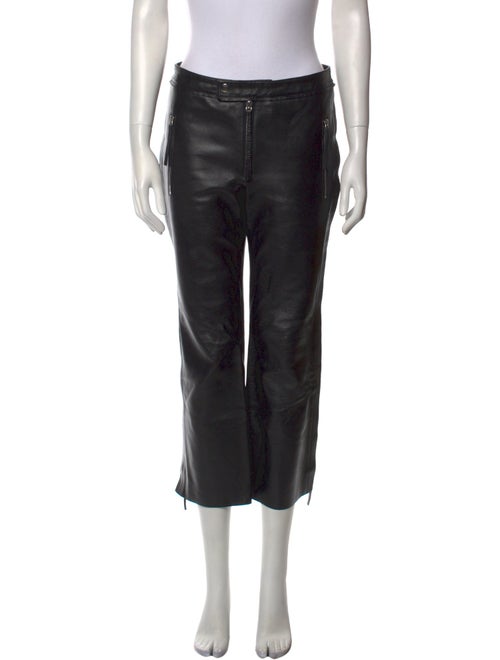 Calvin Klein Collection Lamb Leather Straight Leg Pants