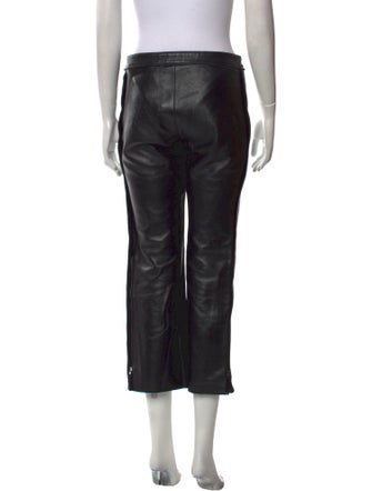 Calvin Klein Collection Lamb Leather Straight Leg Pants