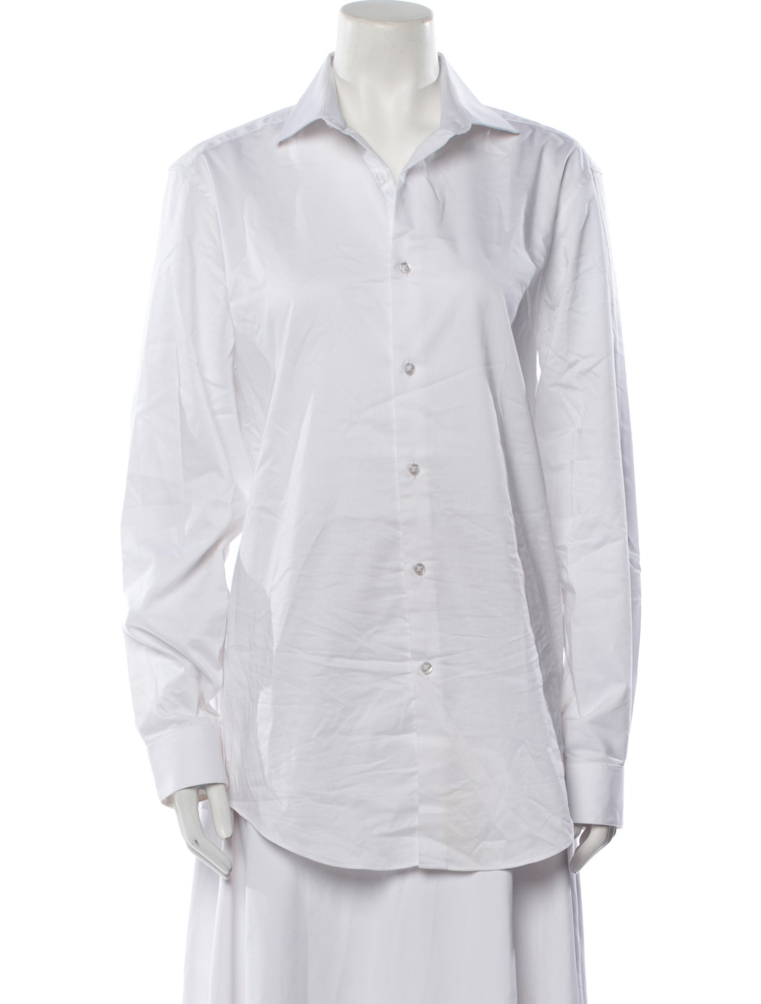 Calvin Klein Collection Long Sleeve Button-Up Top