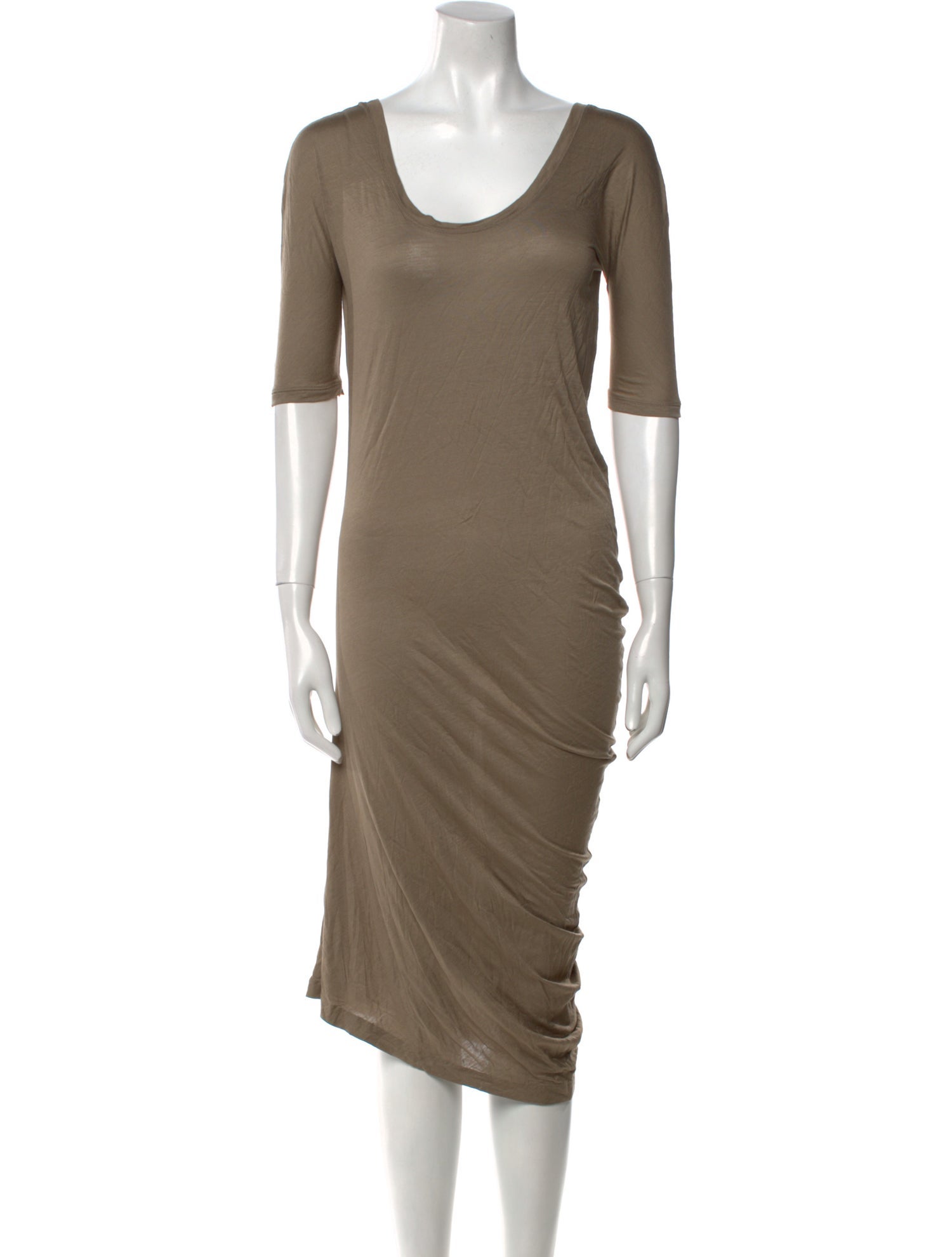 Calvin Klein Collection Scoop Neck Midi Length Dress