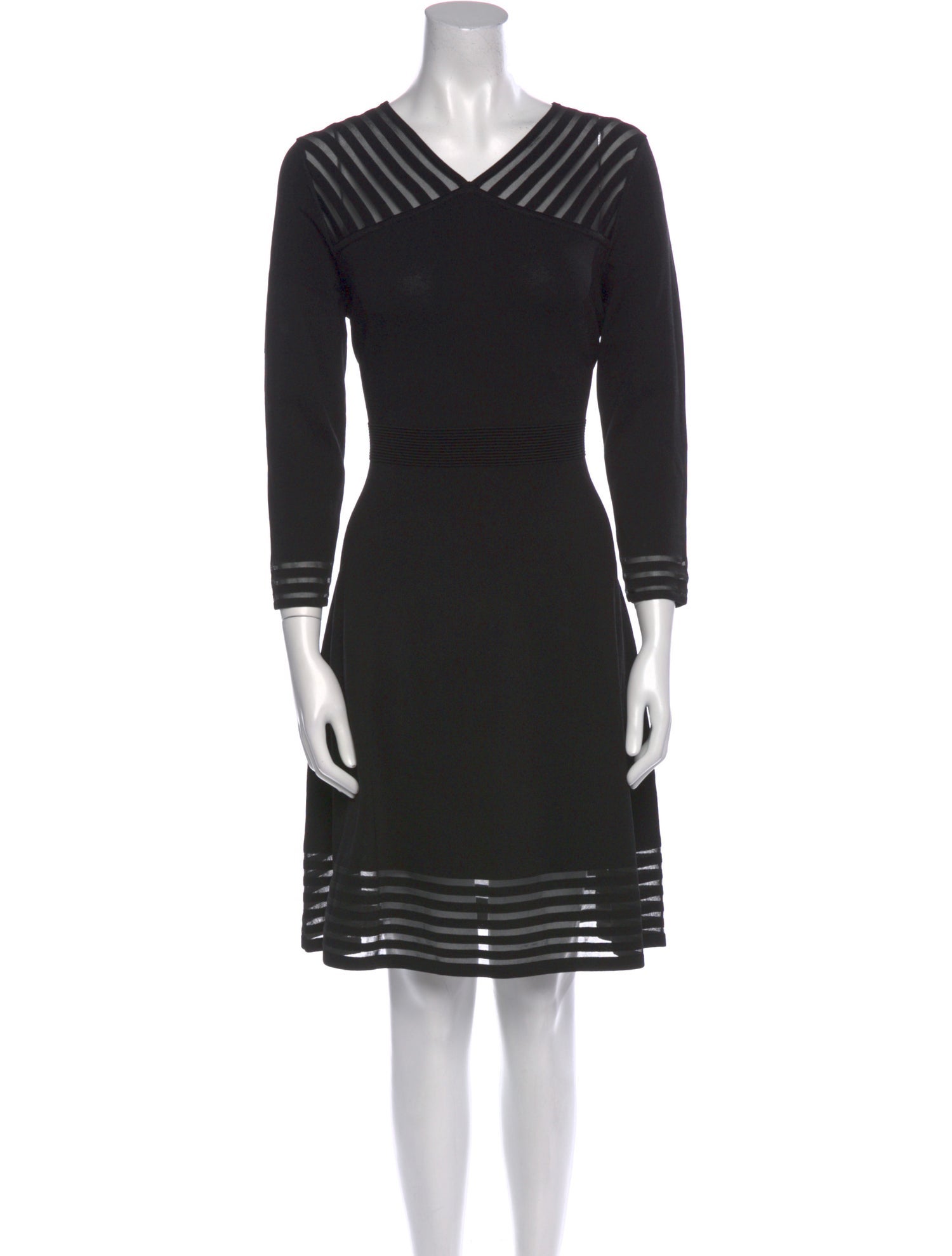 Calvin Klein Collection V-Neck Knee-Length Dress