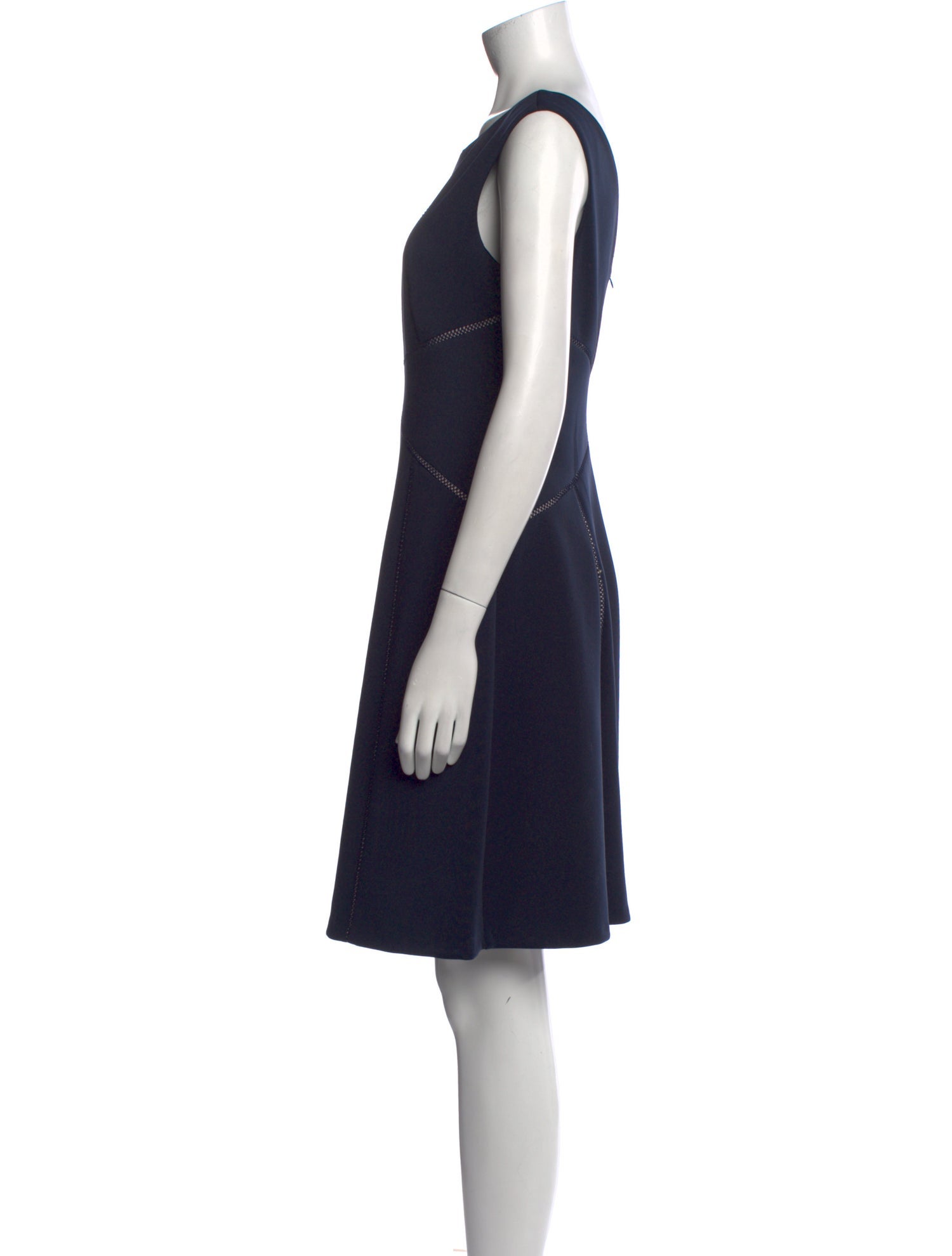 Calvin Klein Collection Bateau Neckline Mini Dress