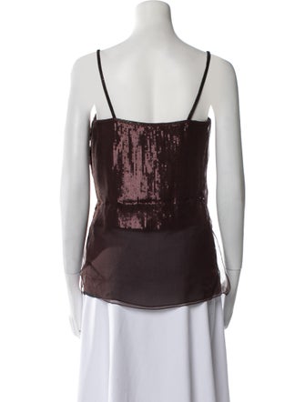 Calvin Klein Collection Square Neckline Sleeveless Top