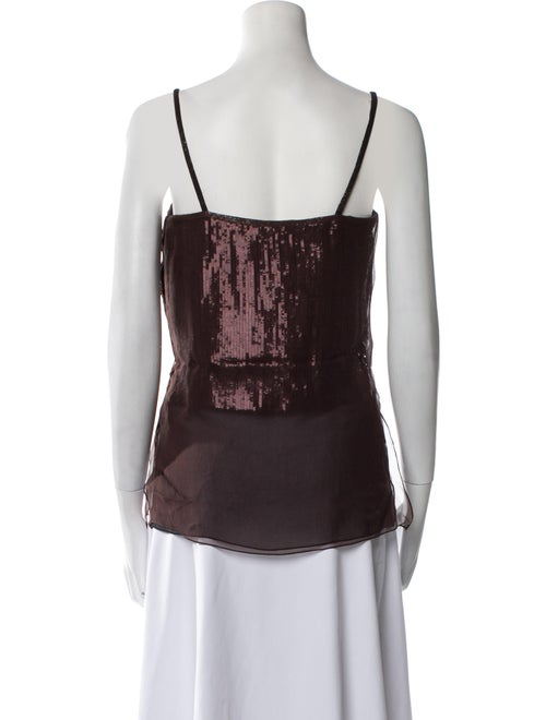 Calvin Klein Collection Square Neckline Sleeveless Top
