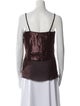 Calvin Klein Collection Square Neckline Sleeveless Top