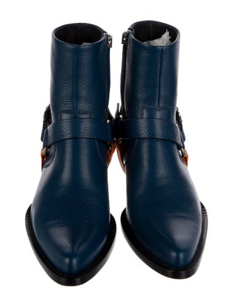 Calvin Klein Collection Leather Striped Western Boots