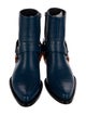 Calvin Klein Collection Leather Striped Western Boots