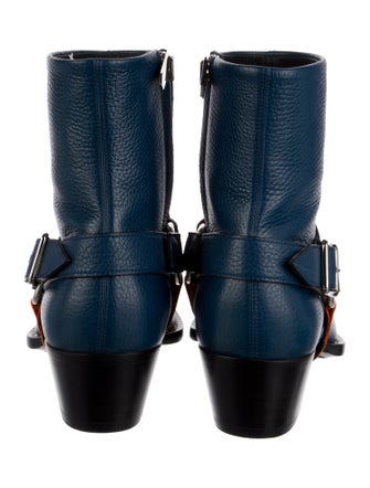 Calvin Klein Collection Leather Striped Western Boots